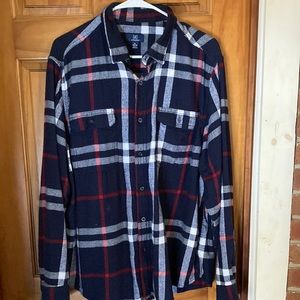 George blue flannel shirt